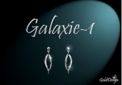 Galaxie I. - náušnice rhodium